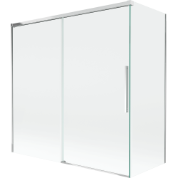 Mexen Rox sliding 2-panel bath screen 160 + 75 x 150 cm, transparent, chrome - 8C9-160-075-01-00