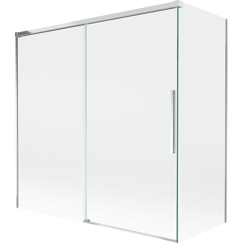 Mexen Rox 2-panel sliding shower screen 160 + 75 x 150 cm, transparent, chrome - 8C9-160-075-01-00