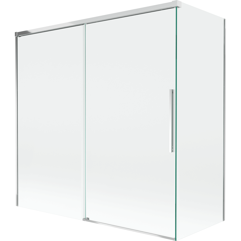 Mexen Rox sliding 2-panel bath screen 160 + 75 x 150 cm, transparent, chrome - 8C9-160-075-01-00