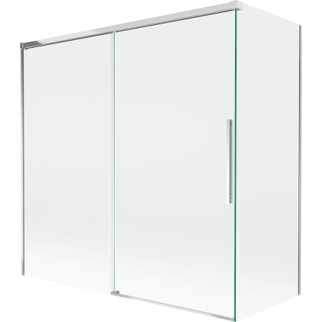 Mexen Rox 2-panel sliding shower screen 160 + 75 x 150 cm, transparent, chrome - 8C9-160-075-01-00