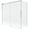 Mexen Rox sliding 2-panel bath screen 160 + 75 x 150 cm, transparent, chrome - 8C9-160-075-01-00