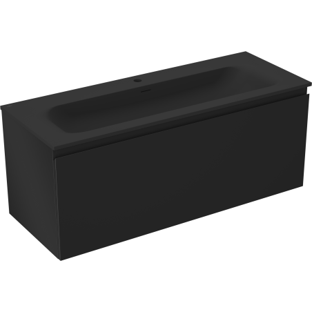 Mexen Orio bathroom cabinet 120 cm with Vela sink, 1 drawer, black matte - 91A10-12047-1-BF71-W23M71