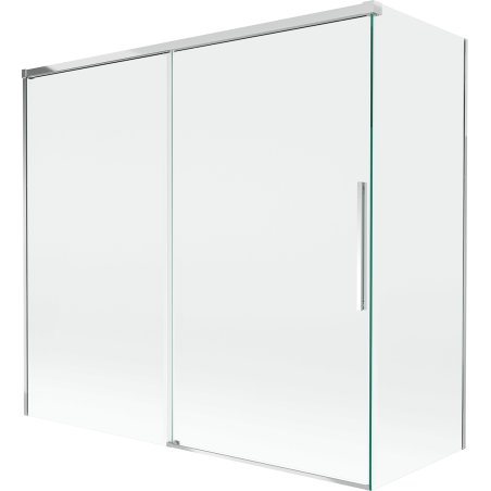 Mexen Rox 2-panel sliding bath screen 170 + 75 x 150 cm, transparent, chrome - 8C9-170-075-01-00