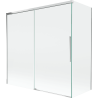 Mexen Rox 2-wing Sliding Bath Screen 160 + 80 x 150 cm, Transparent, Chrome - 8C9-160-080-01-00