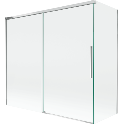 Mexen Rox 2-panel sliding bath screen 170 + 80 x 150 cm, transparent, chrome - 8C9-170-080-01-00