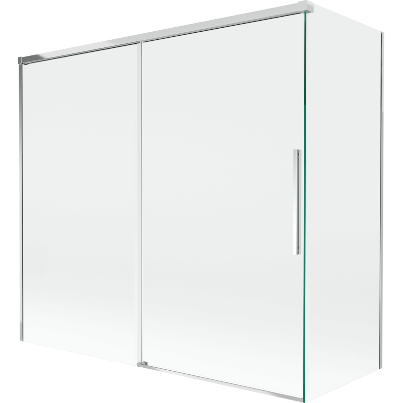 Mexen Rox 2-panel sliding bath screen 170 + 80 x 150 cm, transparent, chrome - 8C9-170-080-01-00