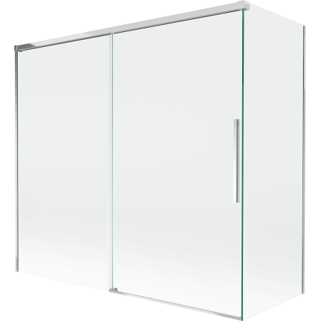 Mexen Rox 2-panel sliding bath screen 170 + 80 x 150 cm, transparent, chrome - 8C9-170-080-01-00