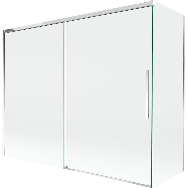 Mexen Rox 2-panel sliding shower screen 190 + 80 x 150 cm, transparent, chrome - 8C9-190-080-01-00