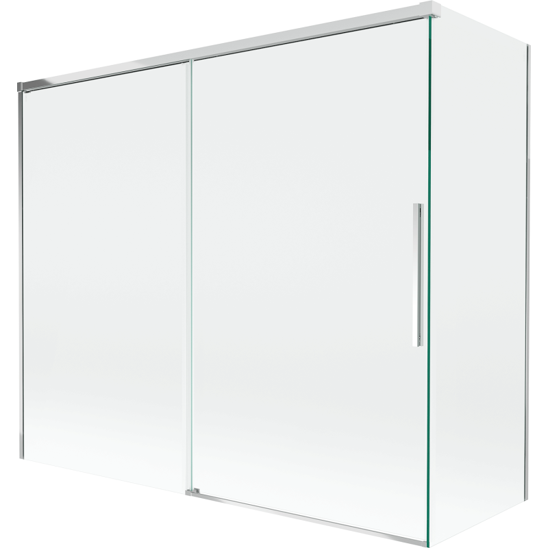Mexen Rox 2-wing sliding bath screen 180 + 90 x 150 cm, transparent, chrome - 8C9-180-090-01-00