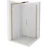 Mexen Omega sliding shower cabin 100 x 100 cm, transparent, gold - 825-100-100-50-00