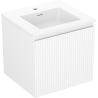Mexen Rivel bathroom cabinet 50 cm with Otis sink, 1 drawer, grooved, white matte - 91A20-05047-1-BF01-W18M01