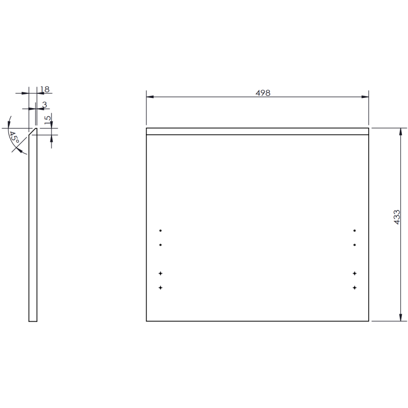 Mexen Rivel bathroom cabinet 50 cm with Otis sink, 1 drawer, grooved, grey matt/white matt - 91A20-05047-1-BF62-W18M01