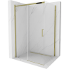 Mexen Omega extendable shower cubicle 120 x 80 cm, Transparent, Gold - 825-120-080-50-00