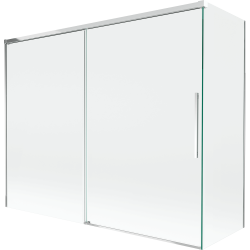 Mexen Rox 2-panel sliding bath screen 190 + 90 x 150 cm, transparent, chrome - 8C9-190-090-01-00