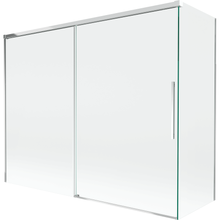 Mexen Rox 2-panel sliding bath screen 190 + 90 x 150 cm, transparent, chrome - 8C9-190-090-01-00