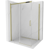 Mexen Omega extendable shower cubicle 120 x 90 cm, Transparent, Gold - 825-120-090-50-00