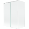 Mexen Rox 2-wing sliding bath screen 120 + 70 x 150 cm, transparent, white - 8C9-120-070-20-00