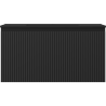 Mexen Rivel 90 cm Bathroom Cabinet with Sink Otis, 1 Drawer, Fluted, Matte Black - 91A20-09047-1-BF71-W18M71