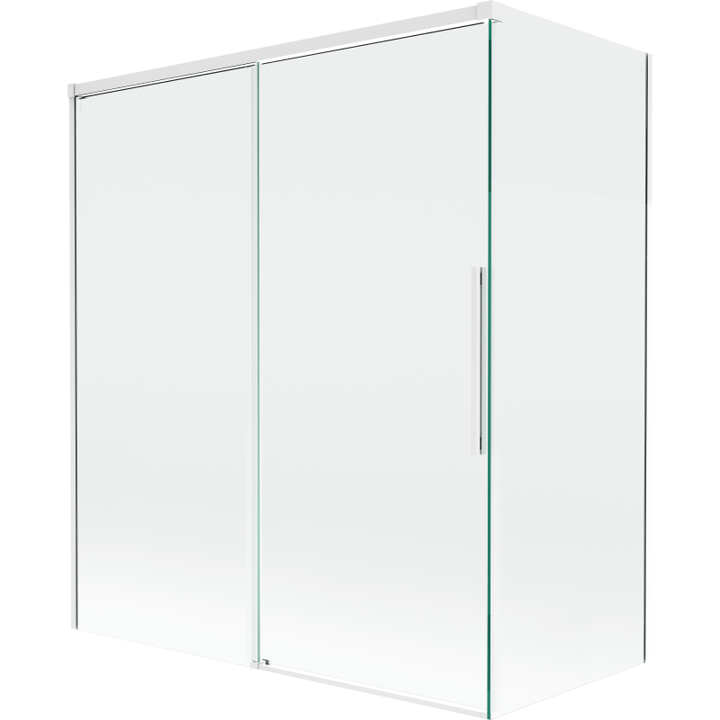 Mexen Rox 2-panel sliding bath screen 140 + 70 x 150 cm, transparent, white - 8C9-140-070-20-00
