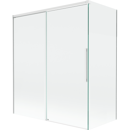 Mexen Rox 2-panel sliding bath screen 140 + 70 x 150 cm, transparent, white - 8C9-140-070-20-00