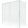 Mexen Rox 2-panel retractable shower screen 150 + 70 x 150 cm, transparent, white - 8C9-150-070-20-00