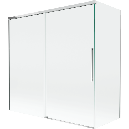 Mexen Rox 2-panel sliding shower screen 160 + 70 x 150 cm, transparent, white - 8C9-160-070-20-00
