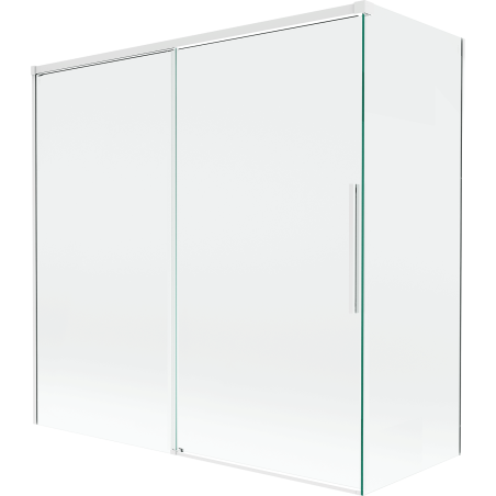 Mexen Rox shower screen 2-panel sliding 160 + 75 x 150 cm, transparent, white - 8C9-160-075-20-00