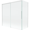Mexen Rox 2-Panel Sliding Shower Screen 160 + 75 x 150 cm, Transparent, White - 8C9-160-075-20-00