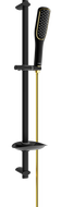 Mexen DB49 sliding shower set, Black/Gold - 785494584-57