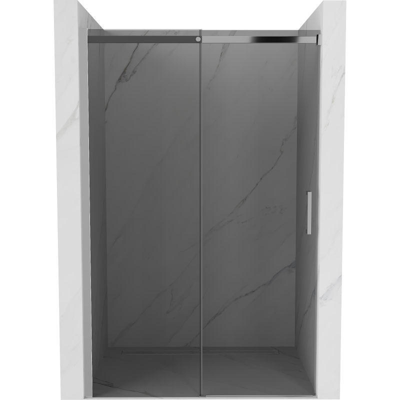 Mexen Omega 120 cm Sliding Shower Door, Graphite, Chrome - 825-120-000-01-40