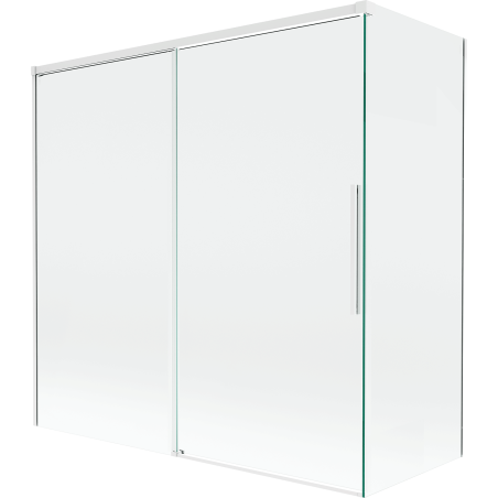 Mexen Rox 2-wing sliding shower screen 160 + 80 x 150 cm, transparent, white - 8C9-160-080-20-00