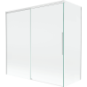 Mexen Rox retractable 2-wing bath screen 160 + 80 x 150 cm, transparent, white - 8C9-160-080-20-00