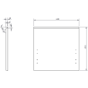 Mexen Rivel bathroom cabinet 45 cm with Vela sink, 1 drawer, grooved, matte black - 91A20-04547-1-BF71-W23M71