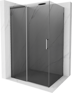 Mexen Omega extendable shower cubicle 100 x 80 cm, Graphite, Chrome - 825-100-080-01-40