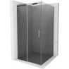 Mexen Omega 100 x 100 cm Sliding Shower Enclosure, Graphite, Chrome - 825-100-100-01-40