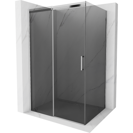 Mexen Omega sliding shower cabin 110 x 90 cm, graphite, chrome - 825-110-090-01-40