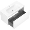 Mexen Rivel bathroom cabinet 90 cm with Vela sink, 1 drawer, grooved, white matt - 91A20-09047-1-BF01-W23M01