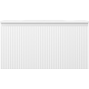 Mexen Rivel bathroom cabinet 90 cm with Vela sink, 1 drawer, fluted, white matte - 91A20-09047-1-BF01-W23M01