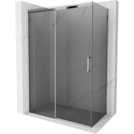 Mexen Omega extendable shower cubicle 140 x 80 cm, Graphite, Chrome - 825-140-080-01-40