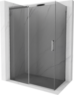 Mexen Omega extendable shower cubicle 160 x 80 cm, Graphite, Chrome - 825-160-080-01-40