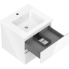 Mexen Orio bathroom cabinet 50 cm with Otis sink, 2 drawers, white gloss - 91A10-05047-2-BFF00-W18M00