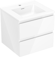 Mexen Orio 50 cm Bathroom Cabinet with Otis Sink, 2 Drawers, White Gloss - 91A10-05047-2-BFF00-W18M00