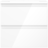 Mexen Orio bathroom cabinet 50 cm with Otis sink, 2 drawers, white gloss - 91A10-05047-2-BFF00-W18M00