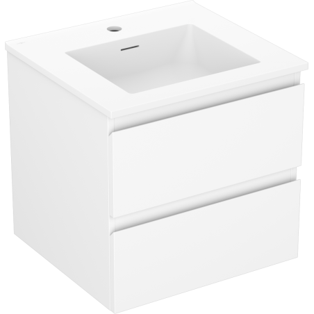 Mexen Orio bathroom cabinet 50 cm with Otis sink, 2 drawers, white matte - 91A10-05047-2-BFF01-W18M01
