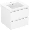 Mexen Orio bathroom cabinet 50 cm with Otis sink, 2 drawers, white matte - 91A10-05047-2-BFF01-W18M01