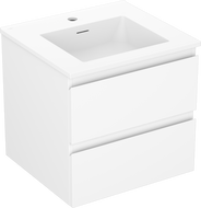Mexen Orio bathroom cabinet 50 cm with Otis washbasin, 2 drawers, white matte - 91A10-05047-2-BFF01-W18M01