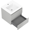 Mexen Orio bathroom cabinet 50 cm with Otis washbasin, 2 drawers, gray matte/white matte - 91A10-05047-2-BFF62-W18M01
