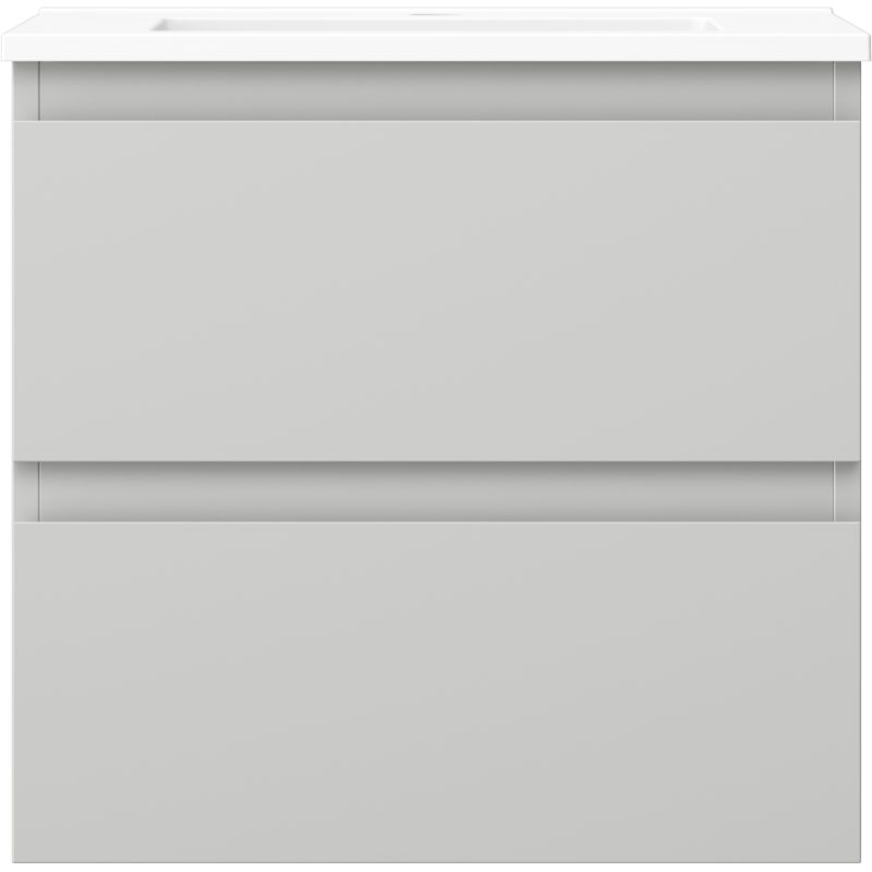 Mexen Orio bathroom cabinet 50 cm with Otis washbasin, 2 drawers, grey matte/white matte - 91A10-05047-2-BFF62-W18M01