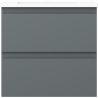 Mexen Orio bathroom cabinet 50 cm with Otis sink, 2 drawers, matte graphite/white matte - 91A10-05047-2-BFF66-W18M01