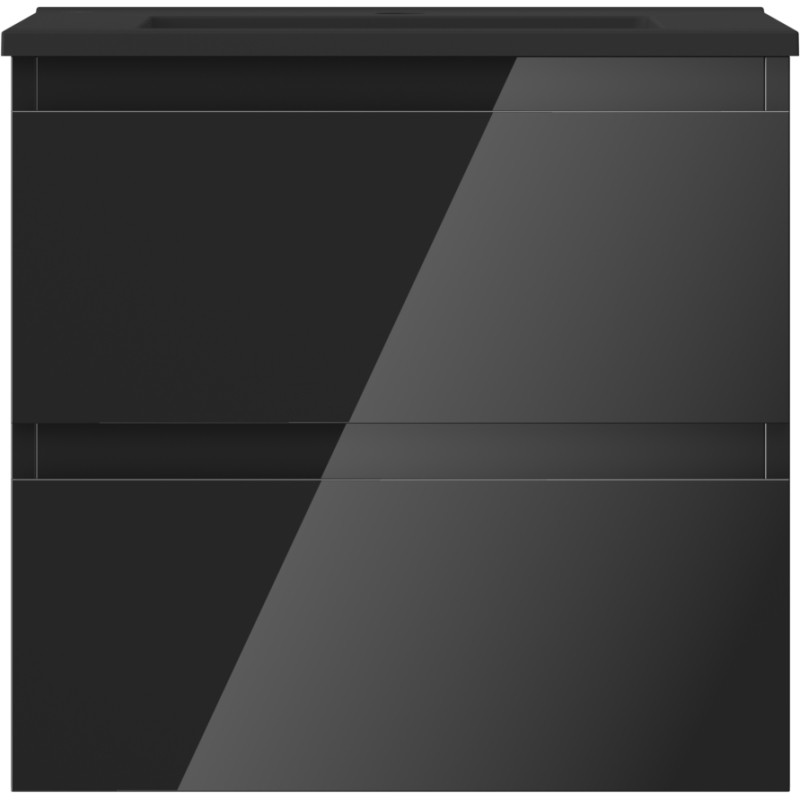 Mexen Orio 50 cm Bathroom Cabinet with Sink Otis, 2 Drawers, Black Gloss/Black Matte - 91A10-05047-2-BFF70-W18M71